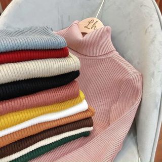 Áo Len Cao Cổ Dáng Ôm Dễ Mix Đồ, Áo Len Cổ Lọ Nữ Chất Đẹp