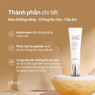 Plumé COMBO gồm Serum & Kem Dưỡng trắng, hỗ trợ Mờ Nám, TẶNG 1 Dưỡng Mi - Giải Pháp Chăm Sóc Da Toàn Diện Cải Thiện Nám Đem Lại Làn Da Sáng Mịn