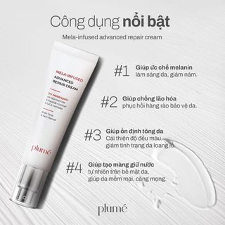 Plumé COMBO gồm Serum & Kem Dưỡng trắng, hỗ trợ Mờ Nám, TẶNG 1 Dưỡng Mi - Giải Pháp Chăm Sóc Da Toàn Diện Cải Thiện Nám Đem Lại Làn Da Sáng Mịn