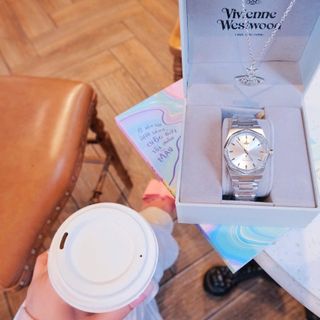 SET ĐỒNG HỒ CAO CẤP VIENNE LIMEHOUSE BẠC CÙNG DÂY CHUYỀN FULLBOX