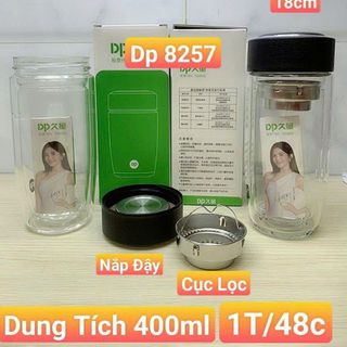 BÌNH THUỶ TINH 2 LỚP LỌC TRÀ 400ML