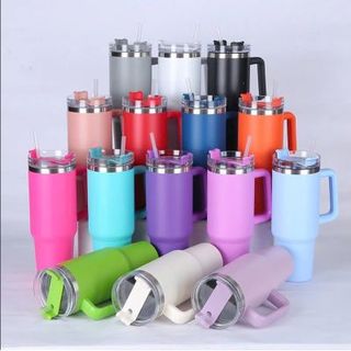 Ly inox có quai 1200ml nhiều màu
