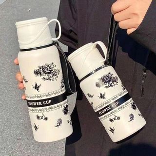 BÌNH GIỮ NHIỆT KÈM 2 CỐC FLOWER CUP 600ML
