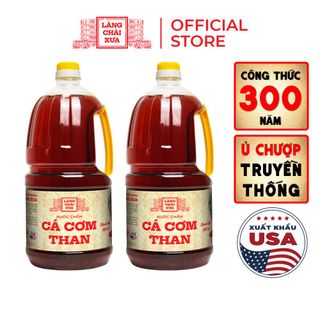 [Combo 2 CAN - 2LIT/CAN] Nước Chấm Cá Cơm Than Làng Chài Xưa chai nhựa cao cấp Đặc Biệt Thanh Dịu An toàn