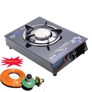 BẾP GAS ĐƠN RAINY CHÉN ĐỒNG KÍNH CƯỜNG LỰC