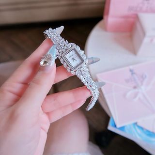 ĐỒNG HỒ NỮ CHÍNH HÃNG BRIDE TALK MẶT VUÔNG ĐÍNH PHA LÊ  FULL DÂY FULLBOXTEM