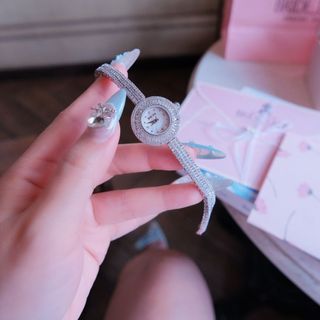 ĐỒNG HỒ NỮ CHÍNH HÃNG BRIDETALK MẶT TRÒN VIỀN PHA LÊ MINI FULLBOX