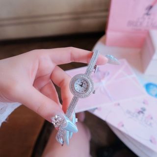 ĐỒNG HỒ NỮ CHÍNH HÃNG BRIDETALK MẶT TRÒN VIỀN PHA LÊ MINI FULLBOX