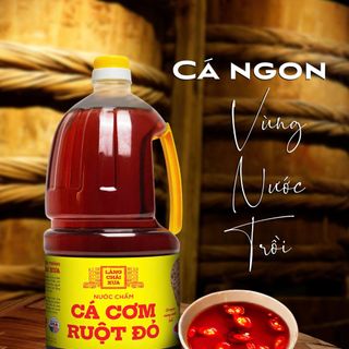 [COMBO 2 CHAI] Nước Chấm 2 LÍT Cá Cơm Ruột Đỏ Làng Chài Xưa chai nhựa cao cấp Đặc Biệt Thanh Dịu