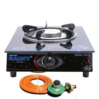 BẾP GAS ĐƠN RAINY CHÉN ĐỒNG KÍNH CƯỜNG LỰC