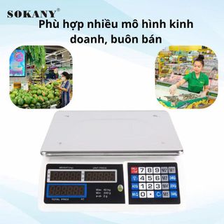 CÂN ĐIỆN TỬ TÍNH TIỀN 40KG ĐỂ BÀN SOKANY SKN-14897