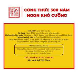 [Tặng 1 Kiết Thành 40N 500ml] COMBO 2 BÌNH GỐM 60 ĐỘ ĐẠM 500ML Nước mắm Tĩn cá cơm ruột đỏ rin nguyên chất truyền thống