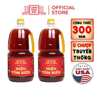 [COMBO 2 CHAI] Nước Chấm 2 LÍT Hiệu Tôm Biển Làng Chài Xưa chai nhựa cao cấp Đặc Biệt Thanh Dịu