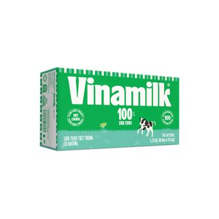 Sữa Tươi Tiệt Trùng Vinamilk 100% có đường hộp 110 ml Thùng 48 hộp