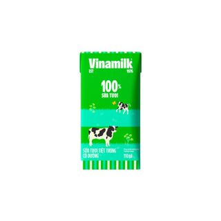 Sữa Tươi Tiệt Trùng Vinamilk 100% có đường hộp 110 ml Thùng 48 hộp