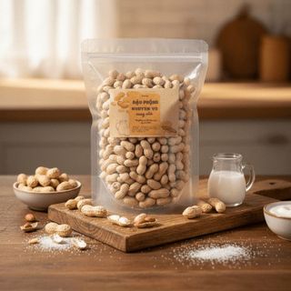 ĐẬU PHỘNG NGUYÊN VỎ RANG SỮA THƠM NGON 500G - WINNIE HOUSE