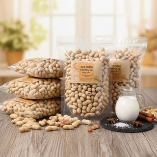 ĐẬU PHỘNG NGUYÊN VỎ RANG SỮA THƠM NGON 500G - WINNIE HOUSE