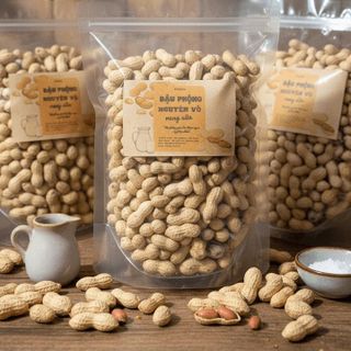 ĐẬU PHỘNG NGUYÊN VỎ RANG SỮA THƠM NGON 500G - WINNIE HOUSE