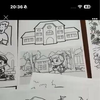 Bộ tranh 6 tờ gia 10k nguyen bo gom 6 tranhh mix rất nhiều mẫu size a4 va 6 cay but long nguyen bo