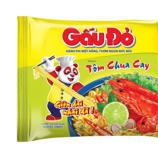 Mì Gấu đỏ Tôm chua cay gói 63g Thùng 30 gói