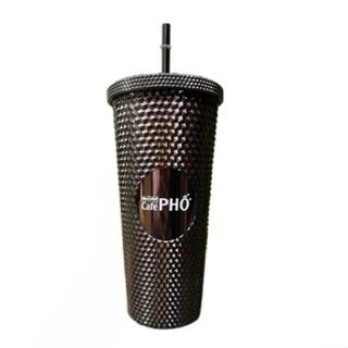 Ly kim cương cafe Phố - dung tích 700ml, kèm ống hút.