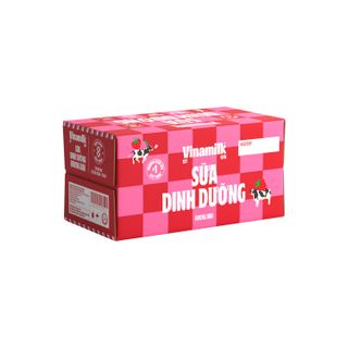 Sữa tươi Dinh dưỡng Vinamilk hương Dâu bịch 220 ml Thùng 48 bịch