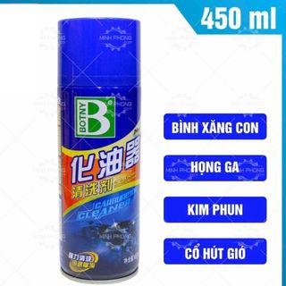 CHAI XỊT XÚC VỆ SINH BÌNH XĂNG CON, KIM PHUN HỌNG GA BOTNY 450ML