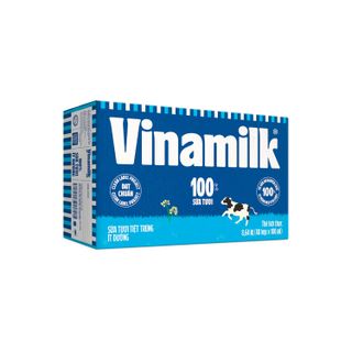 Sữa tươi Tiệt trùng Vinamilk 100% ít đường 180 ml Thùng 48 hộp