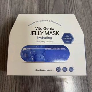 Hộp 10 Miếng Mặt Nạ Vita Genic Jelly Mask Goddess of beauty Hàn Quốc – Dưỡng Trắng, Cấp Ẩm, Se Khít Lỗ Chân Lông & Làm Sáng Da