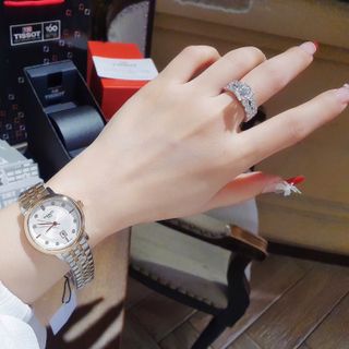 ĐỒNG HỒ NỮ TRUNG CẤP TIXOT CARTSON TOPAZ DEMI THÉP KHOÁ BƯỚM
