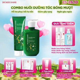 COMBO DẦU GỘI 26 THẢO DƯỢC [350G] + DẦU XẢ 26 THẢO DƯỢC [200G] TẶNG 1 TRONG 3