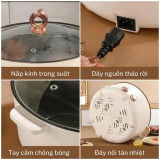 NỒI LẨU ĐIỆN 2 NGĂN 28CM ĐA NĂNG