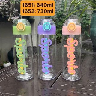 1651-Bình Nước Nhựa 640ML (Toumtou) (THÙNG 60C)