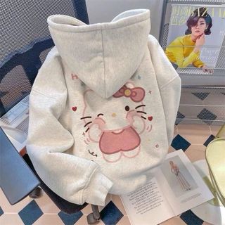 Áo Hoodie in Hellokity (in pét) hình in xịn, bền dính chắc