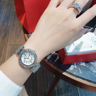 XẢ RẺ ĐỒNG HỒ NỮ THỜI TRANG RODAL MẶT TRÒN DÂY FULL HỘT