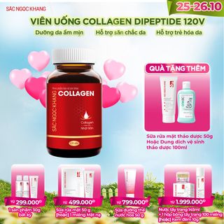 Viên Uống Collagen Dipeptide Sắc Ngọc Khang [Hộp 120 Viên] TẶNG 1 TRONG 2 QUÀ