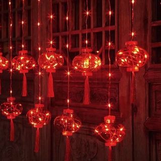 DÂY ĐÈN, MÀN LỒNG ĐÈN TRANG TRÍ TẾT DÀI 3M