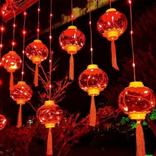 DÂY ĐÈN, MÀN LỒNG ĐÈN TRANG TRÍ TẾT DÀI 3M