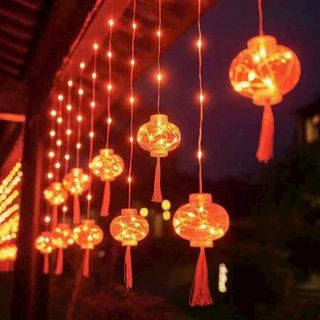 DÂY ĐÈN, MÀN LỒNG ĐÈN TRANG TRÍ TẾT DÀI 3M
