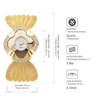 SALE ĐỒNG HỒ NỮ NỘI ĐỊA BAOHE VÀNG LƯỚI NHUYỄN FULLBOX