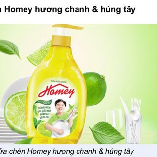 Sữa rửa chén Homey 480g hương chanh và húng tây