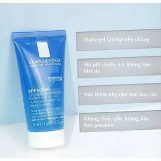 Gel Rửa Mặt Làm Sạch Da La Roche PoSay Cho Da Dầu Mụn Nhạy Cảm 50ml