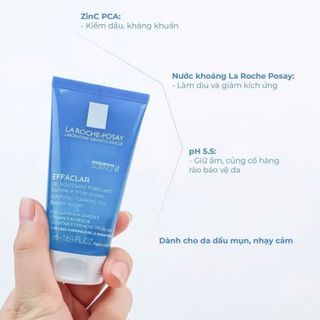 Gel Rửa Mặt Làm Sạch Da La Roche PoSay Cho Da Dầu Mụn Nhạy Cảm 50ml