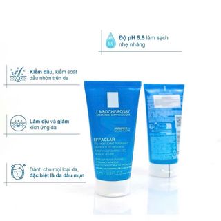 Gel Rửa Mặt Làm Sạch Da La Roche PoSay Cho Da Dầu Mụn Nhạy Cảm 50ml