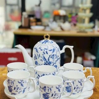 MD B2-64 Bình Cốc Cao Cấp Xanh Hoa Khay Viền (THÙNG 8B)
