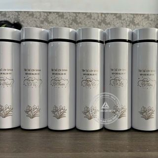 Bộ quà tặng ( Bình giữ nhiệt + bút ký kim loại ) in tên thầy cô giáo