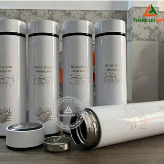 Bộ quà tặng ( Bình giữ nhiệt + bút ký kim loại ) in tên thầy cô giáo