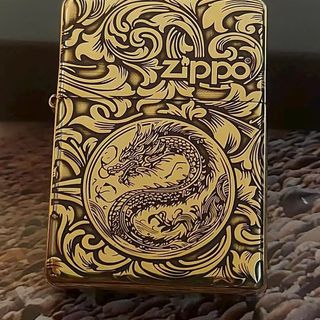 Zippo đồng khối khắc 12 con giáp mộc đấy chu niên 85