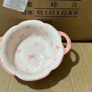 Tô Sứ 2 Quai Họa Tiết (THÙNG 48C)