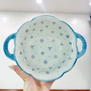 Tô Sứ 2 Quai Họa Tiết (THÙNG 48C)